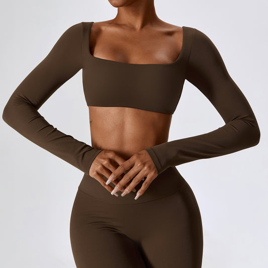 Long Sleeve Top in Brown