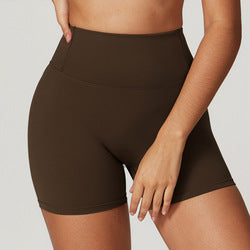 High Waist Shorts in Brown
