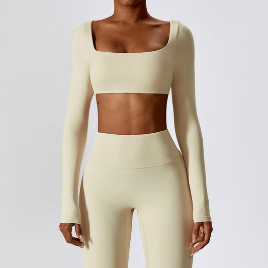 Long Sleeve Top in Beige